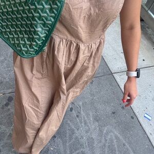 Chic Tan Sleeveless Dress